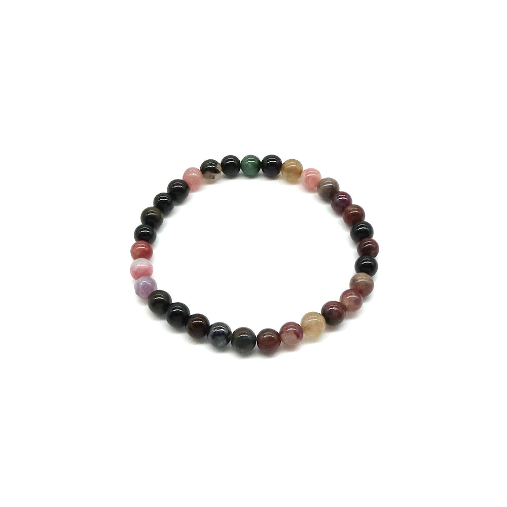 Handmade Customizable 6mm Natural Stone Beads Bracelet