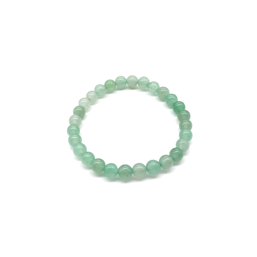 Handmade Customizable 6mm Natural Stone Beads Bracelet