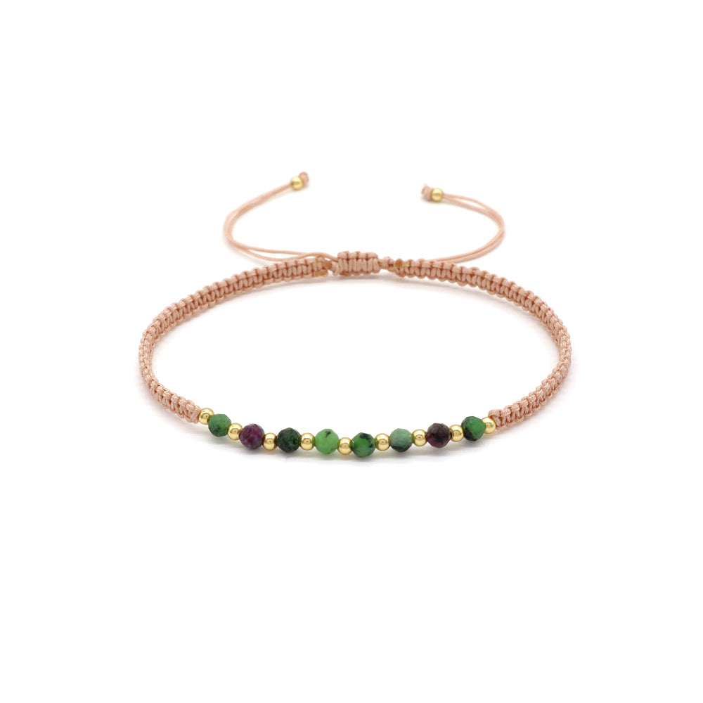 Handmade Customizable Natural Stone With 925 Sterling Silver Bracelet