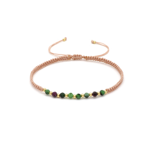 Handmade Customizable Natural Stone With 925 Sterling Silver Bracelet