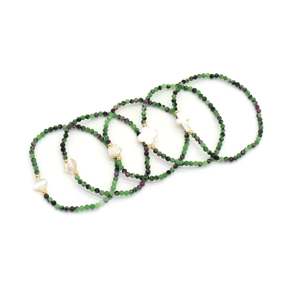 Handmade Customizable Natural Stone With Shell Charm