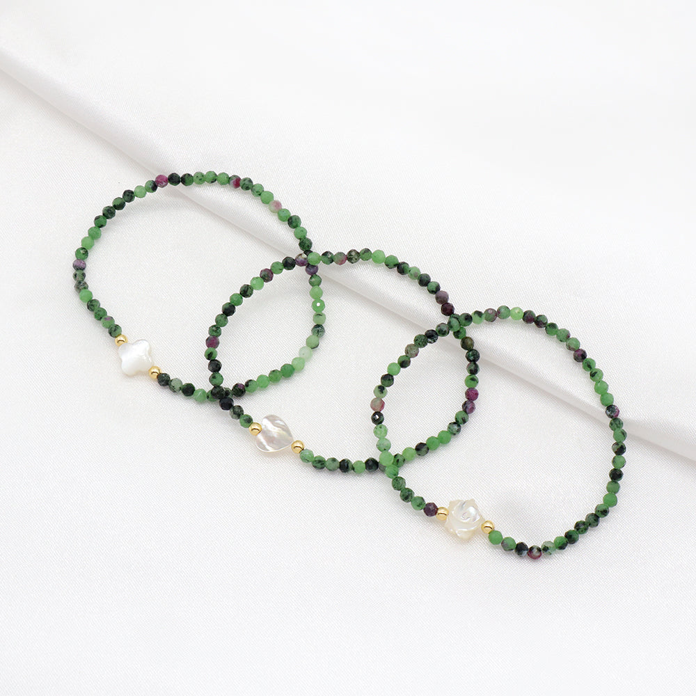 Handmade Customizable Natural Stone With Shell Charm