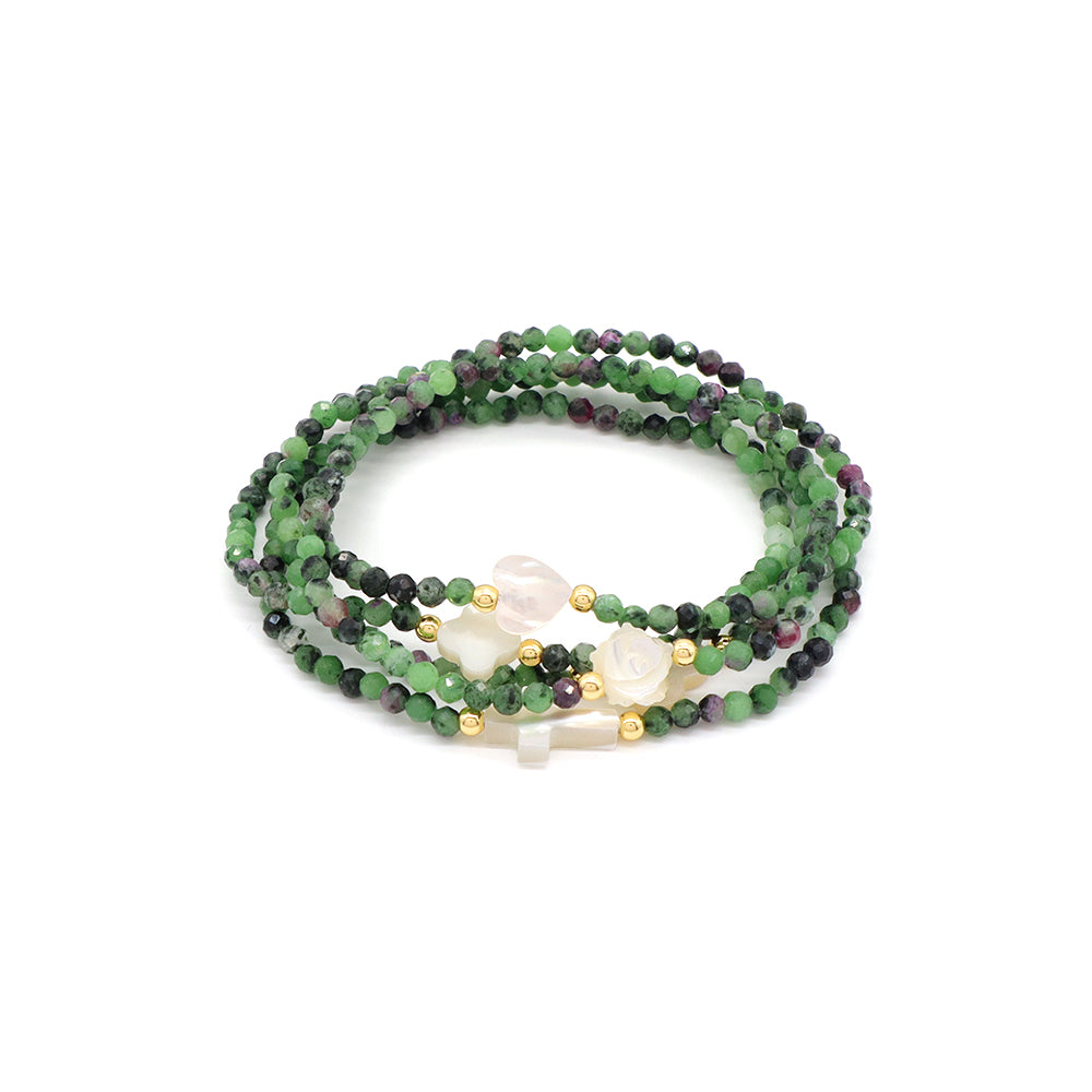 Handmade Customizable Natural Stone With Shell Charm