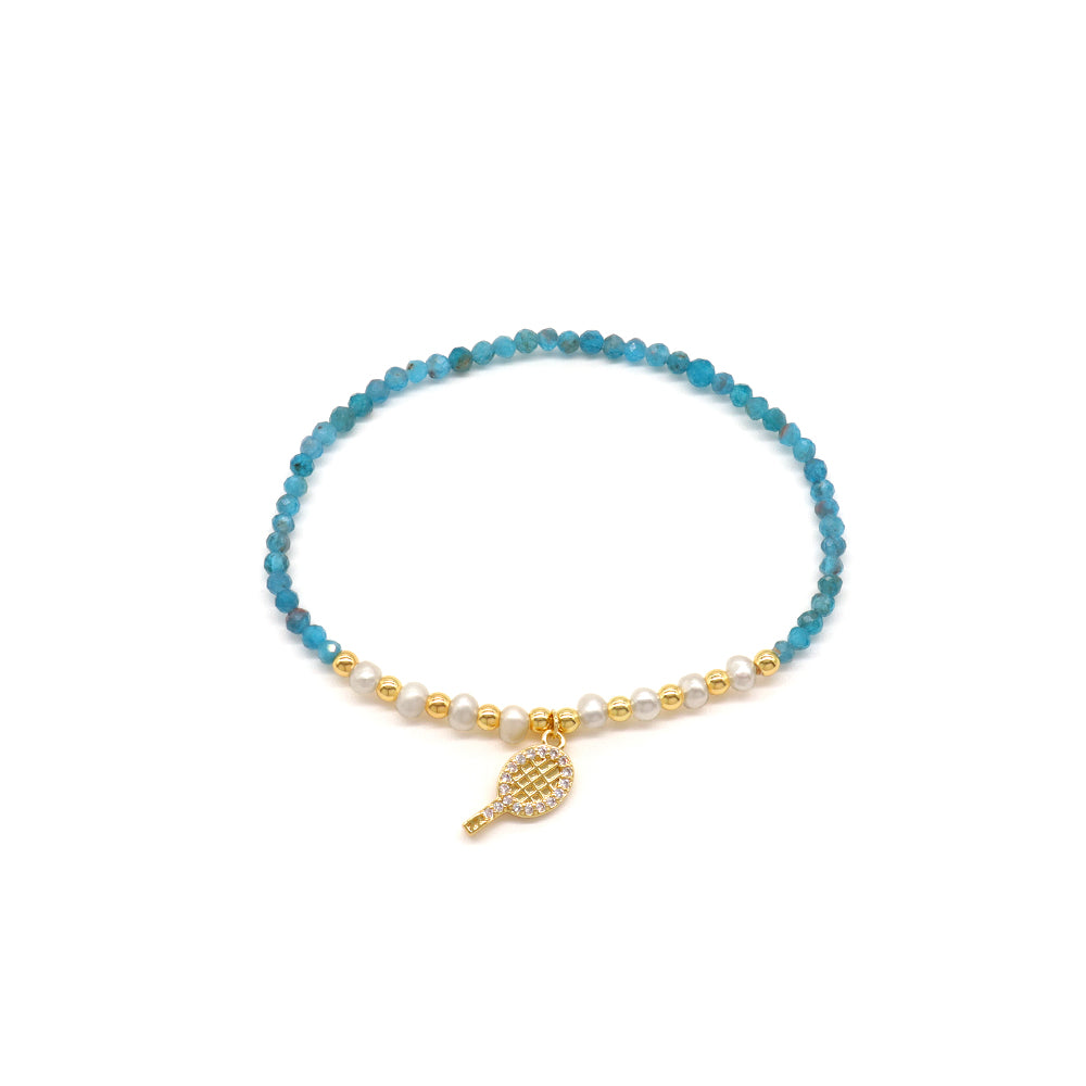 Handmade Customizable Natural Stone Beads Bracelet With Fresh Water Pearl