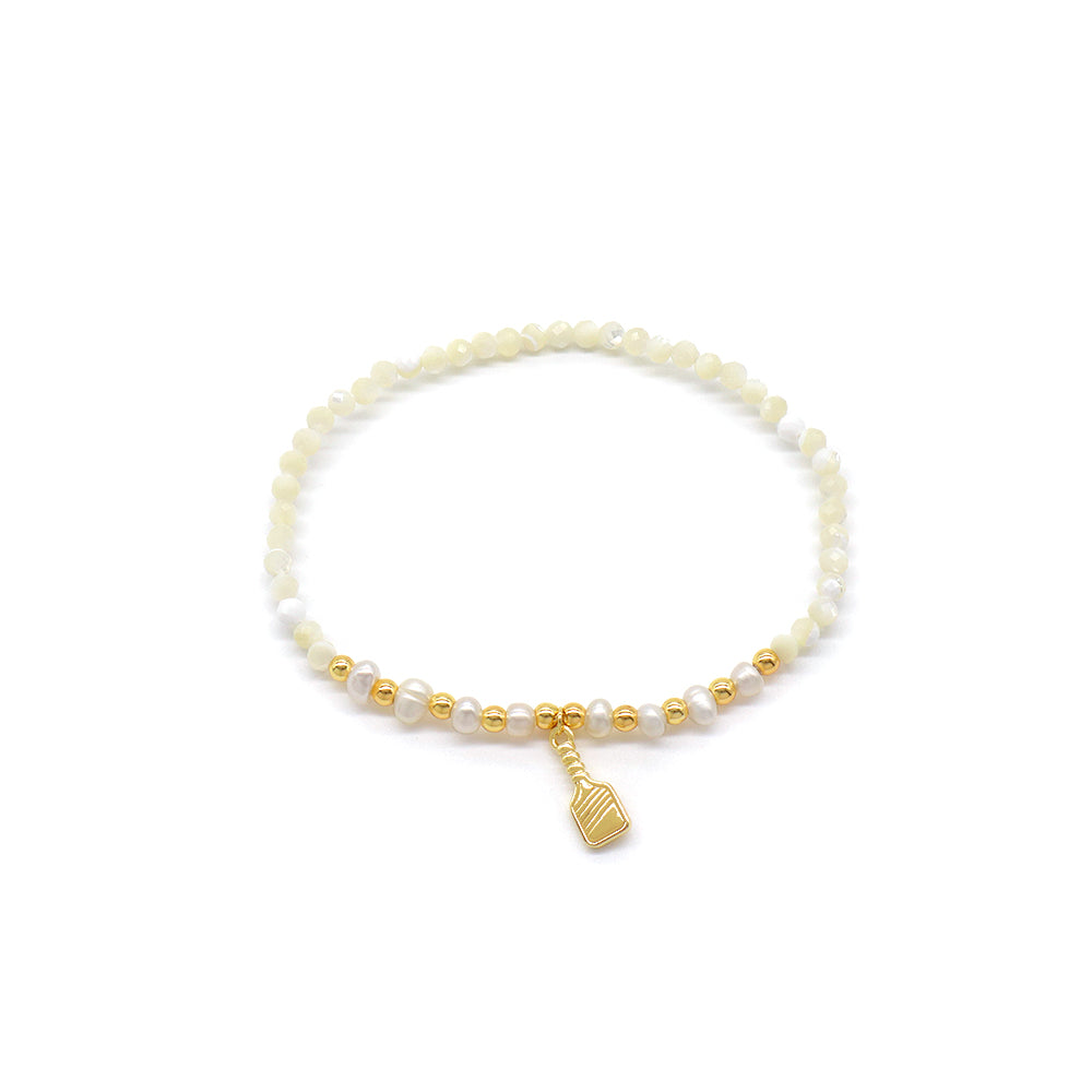 Handmade Customizable Natural Stone Beads Bracelet With Fresh Water Pearl