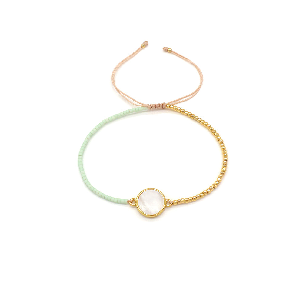 Handmade Customizable Miyuki Beads Bracelet With Shell Charm