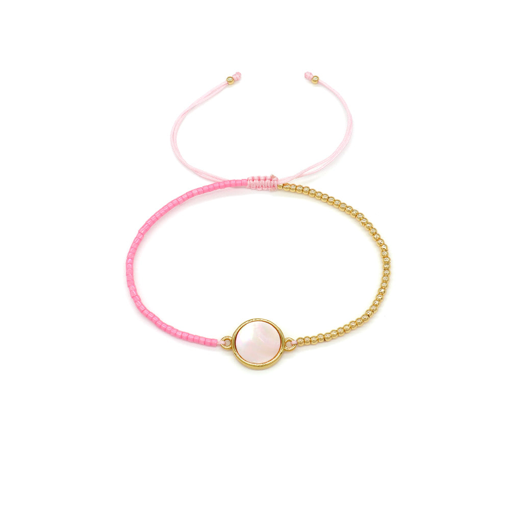 Handmade Customizable Miyuki Beads Bracelet With Shell Charm