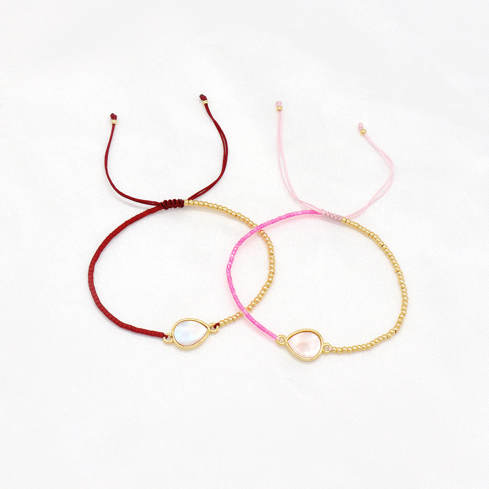 Handmade Customizable Miyuki Beads Bracelet With Shell Charm