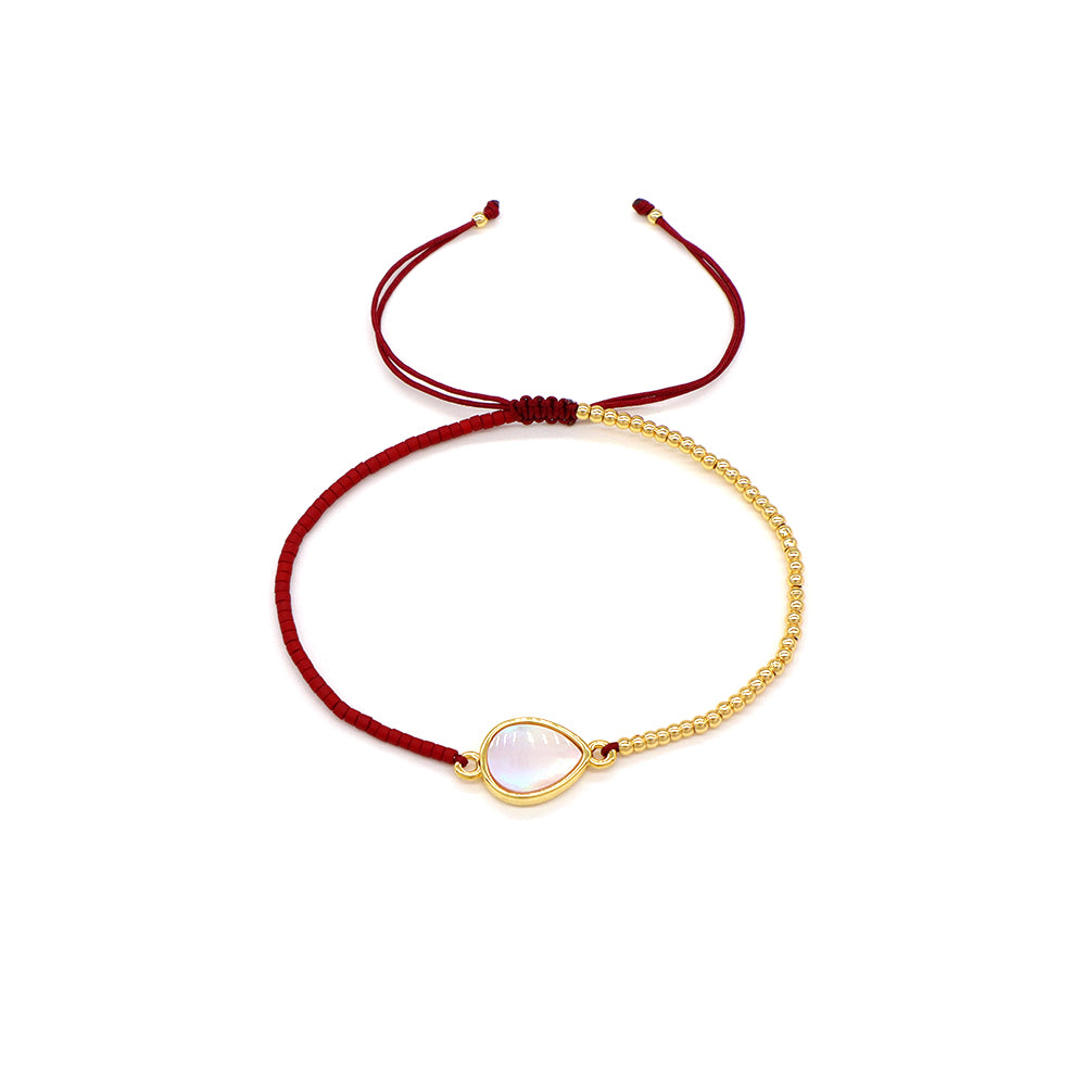 Handmade Customizable Miyuki Beads Bracelet With Shell Charm