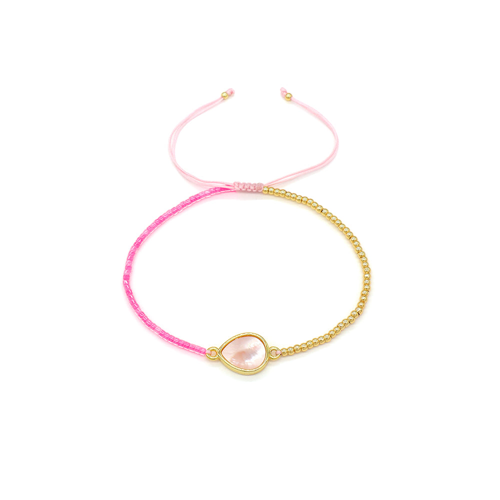 Handmade Customizable Miyuki Beads Bracelet With Shell Charm