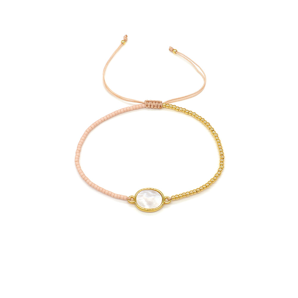 Handmade Customizable Miyuki Beads Bracelet With Shell Charm