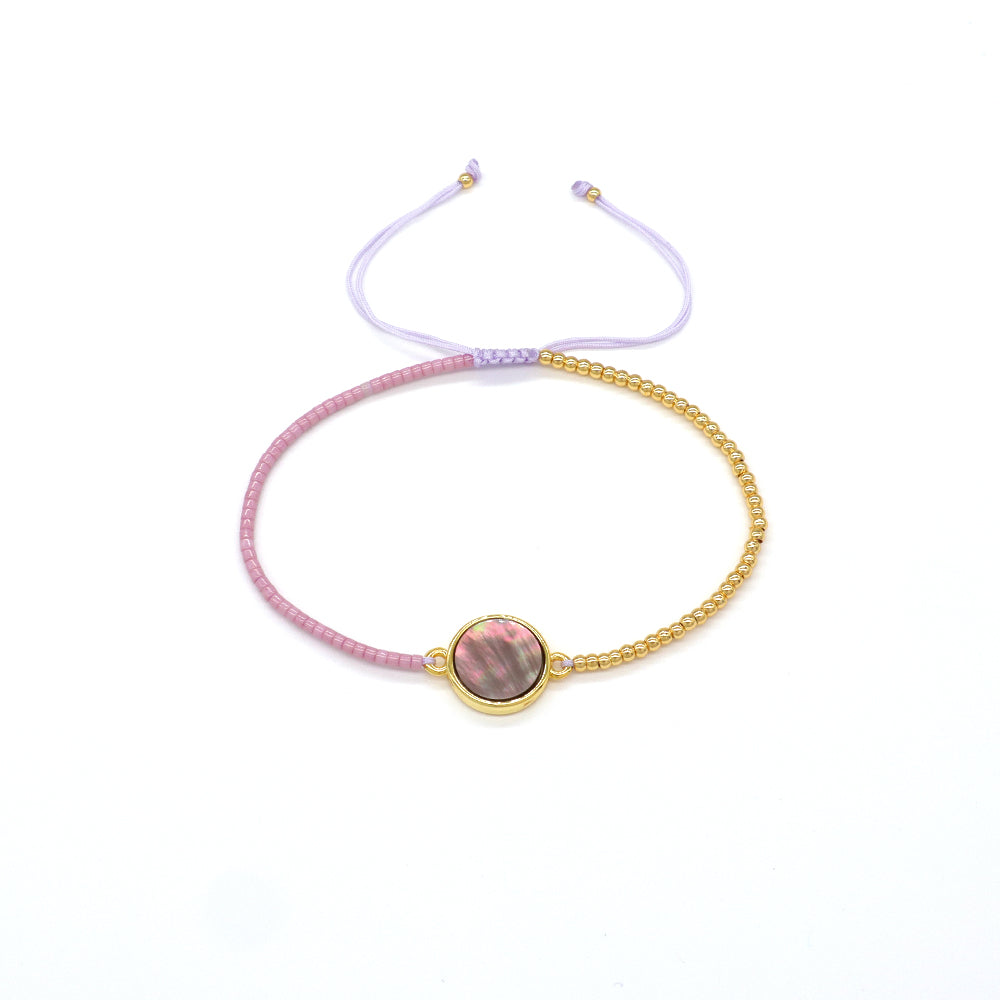 Handmade Customizable Miyuki Beads Bracelet With Shell Charm