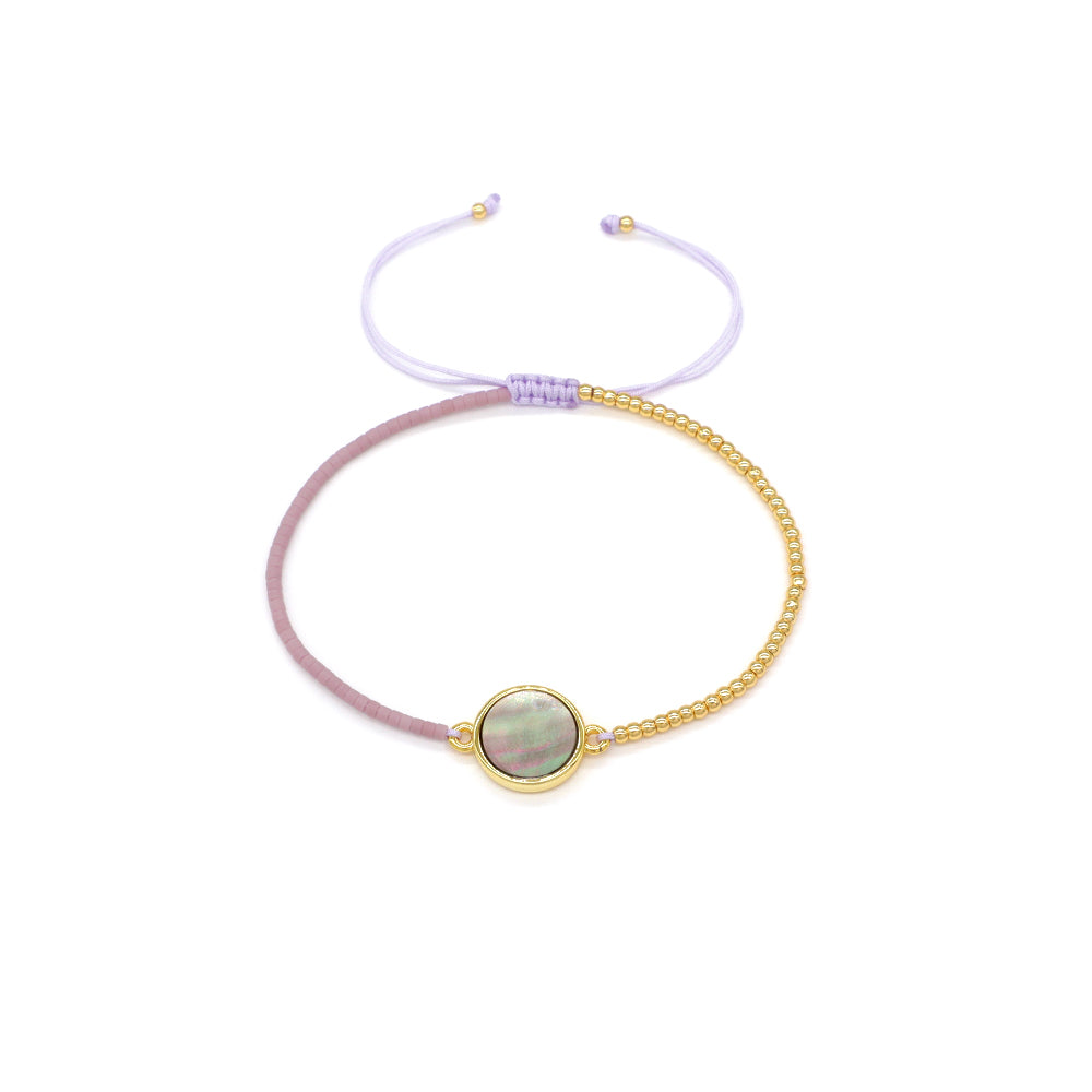 Handmade Customizable Miyuki Beads Bracelet With Shell Charm