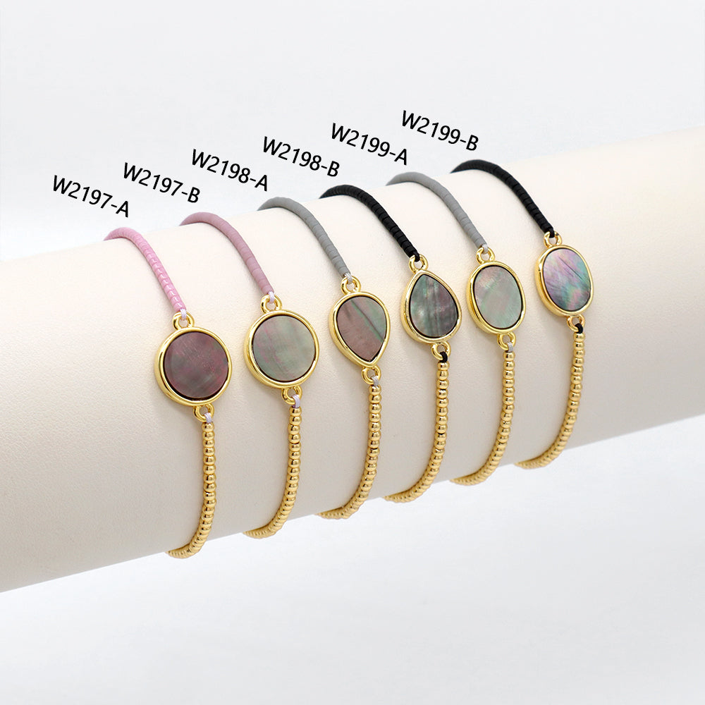 Handmade Customizable Miyuki Beads Bracelet With Shell Charm