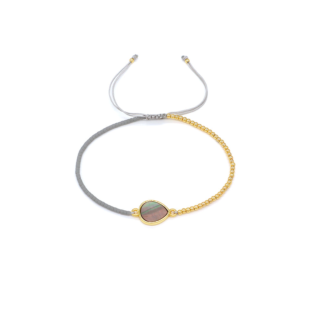 Handmade Customizable Miyuki Beads Bracelet With Shell Charm