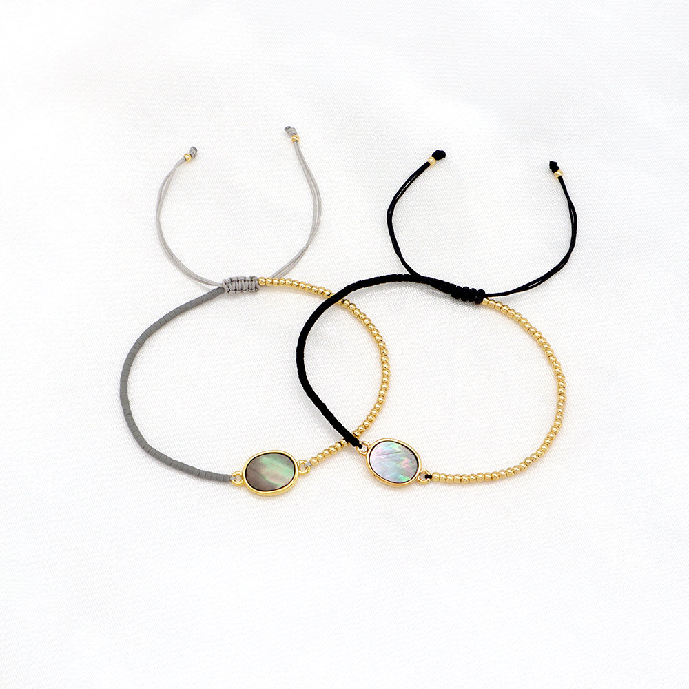 Handmade Customizable Miyuki Beads Bracelet With Shell Charm