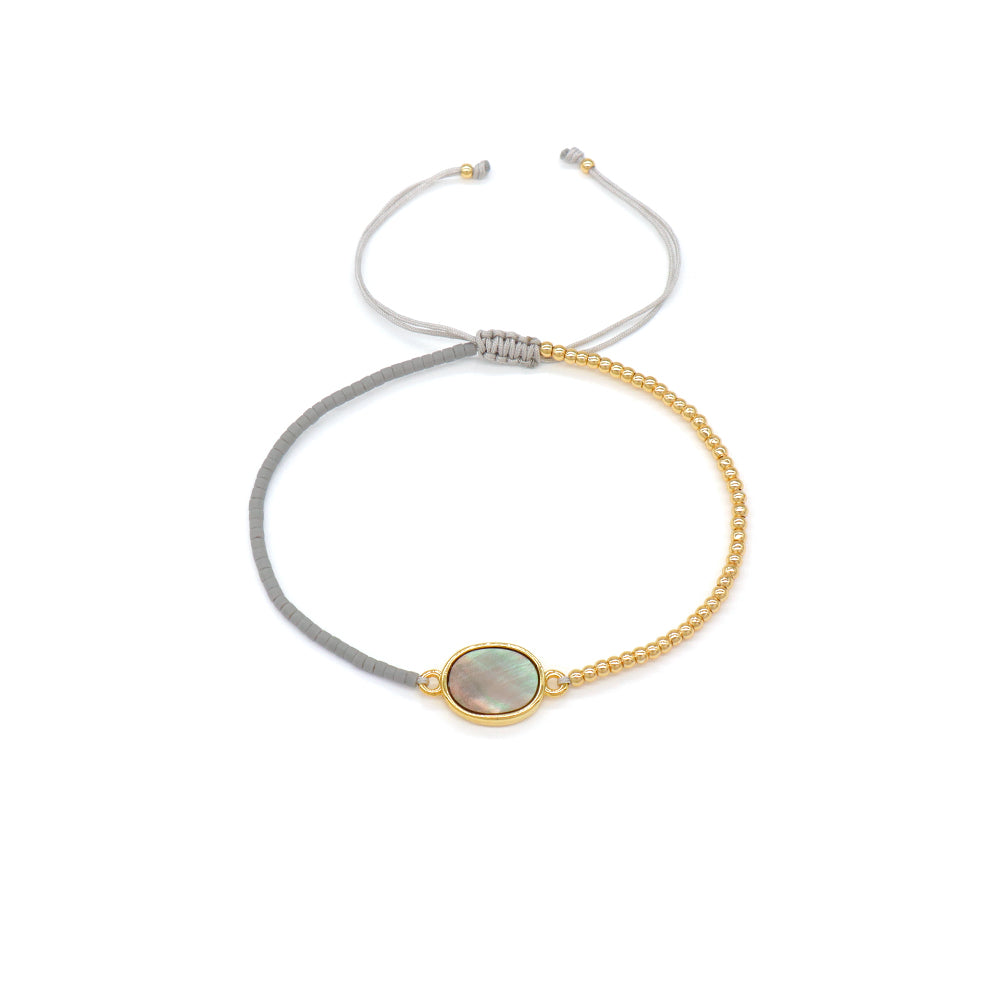 Handmade Customizable Miyuki Beads Bracelet With Shell Charm