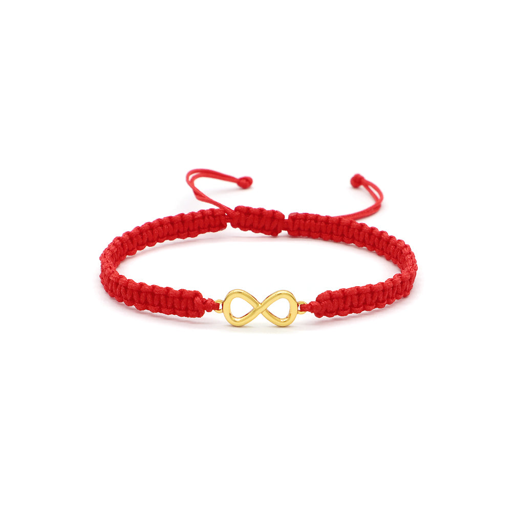 Handmade Customizable Brass Charm Bracelet With Cotton Wire