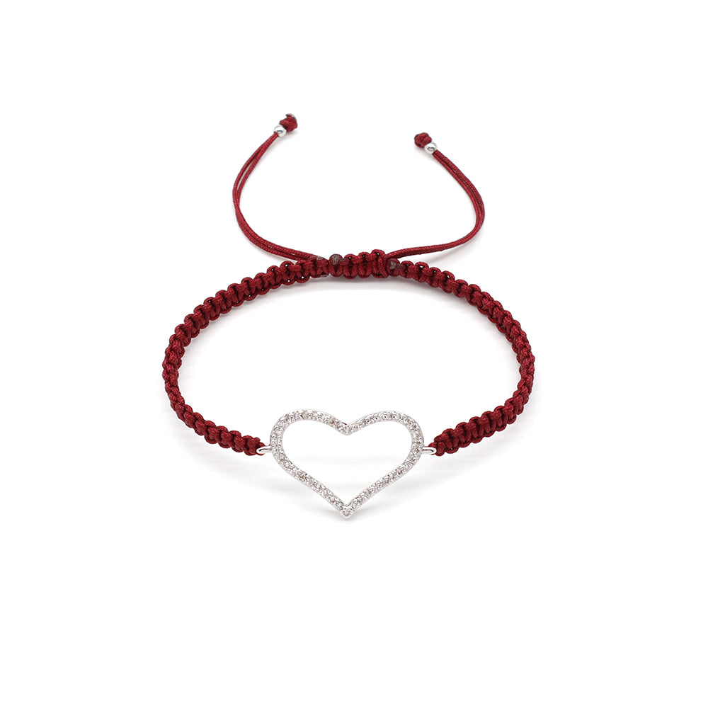 Handmade Customizable Brass Charm Bracelet With Cotton Wire