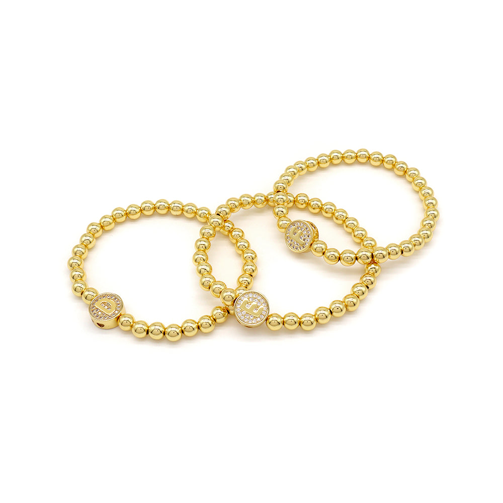 Handmade Customizable 4mm / 6mm Brass Beads Bracelet