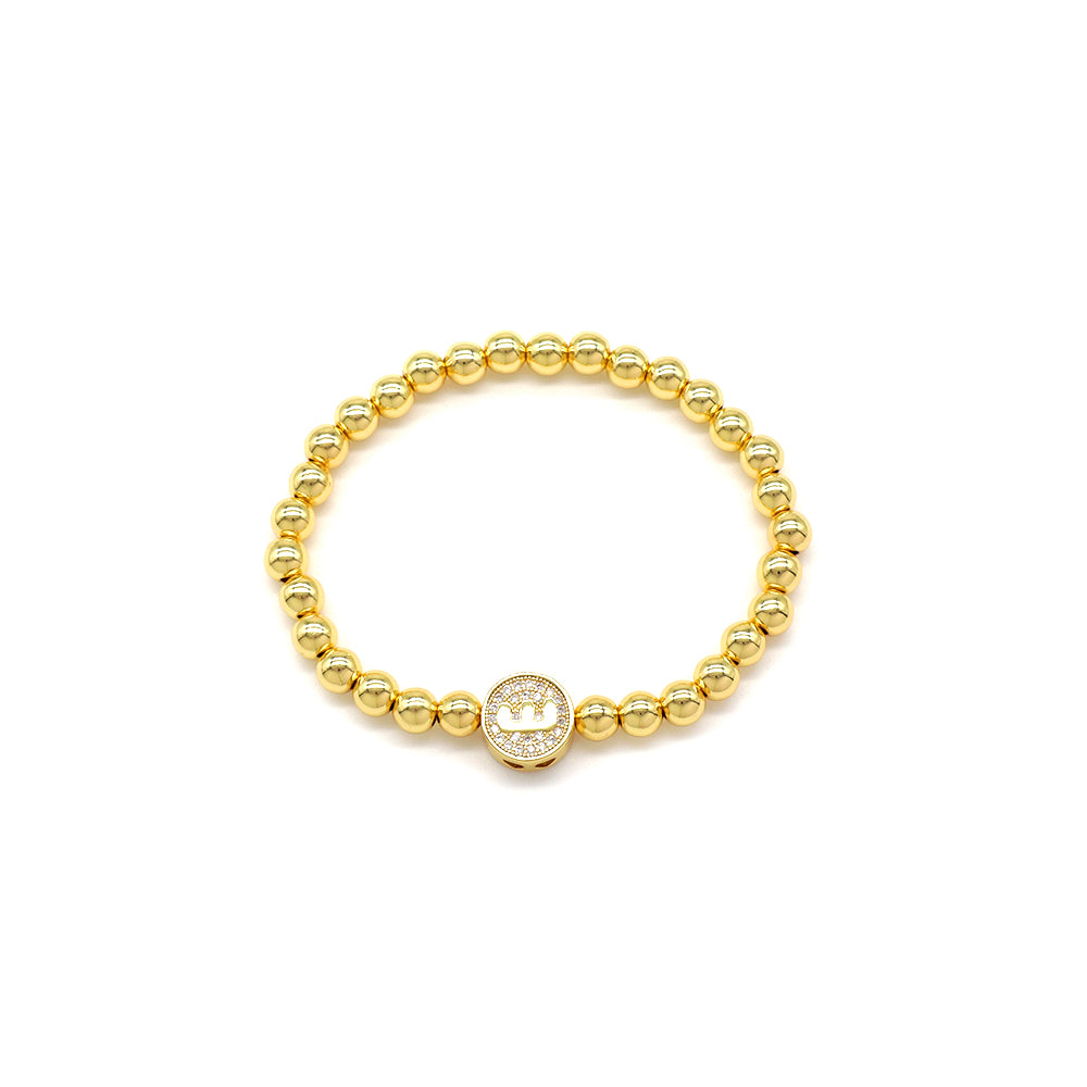 Handmade Customizable 4mm / 6mm Brass Beads Bracelet