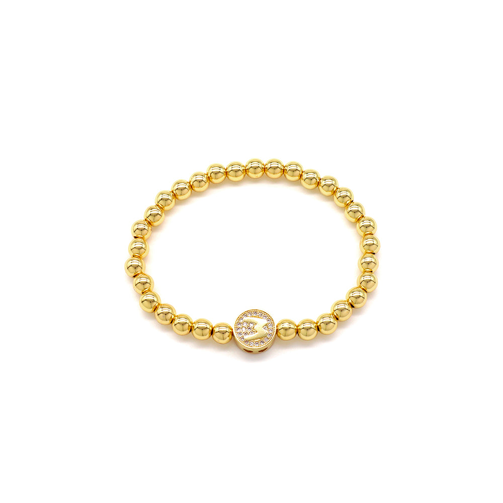 Handmade Customizable 4mm / 6mm Brass Beads Bracelet