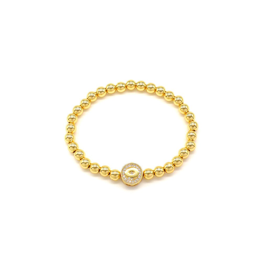 Handmade Customizable 4mm / 6mm Brass Beads Bracelet