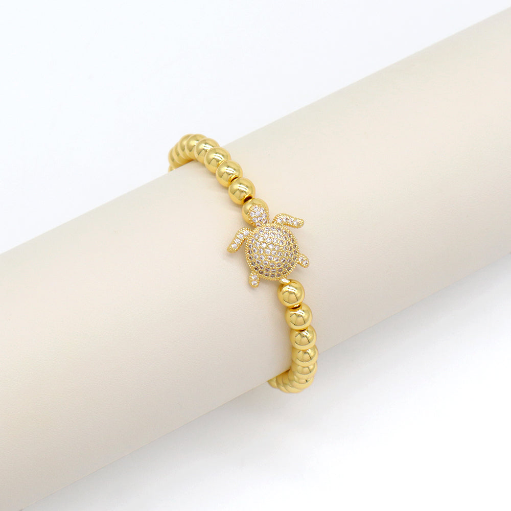 Handmade Customizable 4mm / 6mm Brass Beads Bracelet