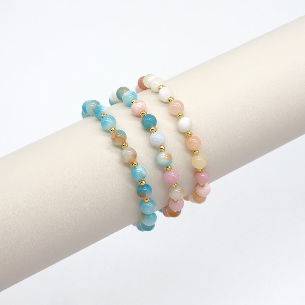 Handmade Customizable Natural Stone Beads Bracelet