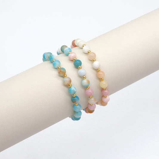 Handmade Customizable Natural Stone Beads Bracelet