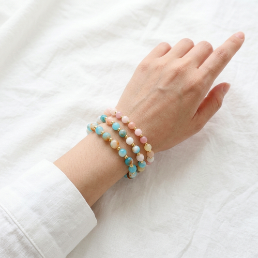 Customizable Handmade Natural Stone Beads Bracelet
