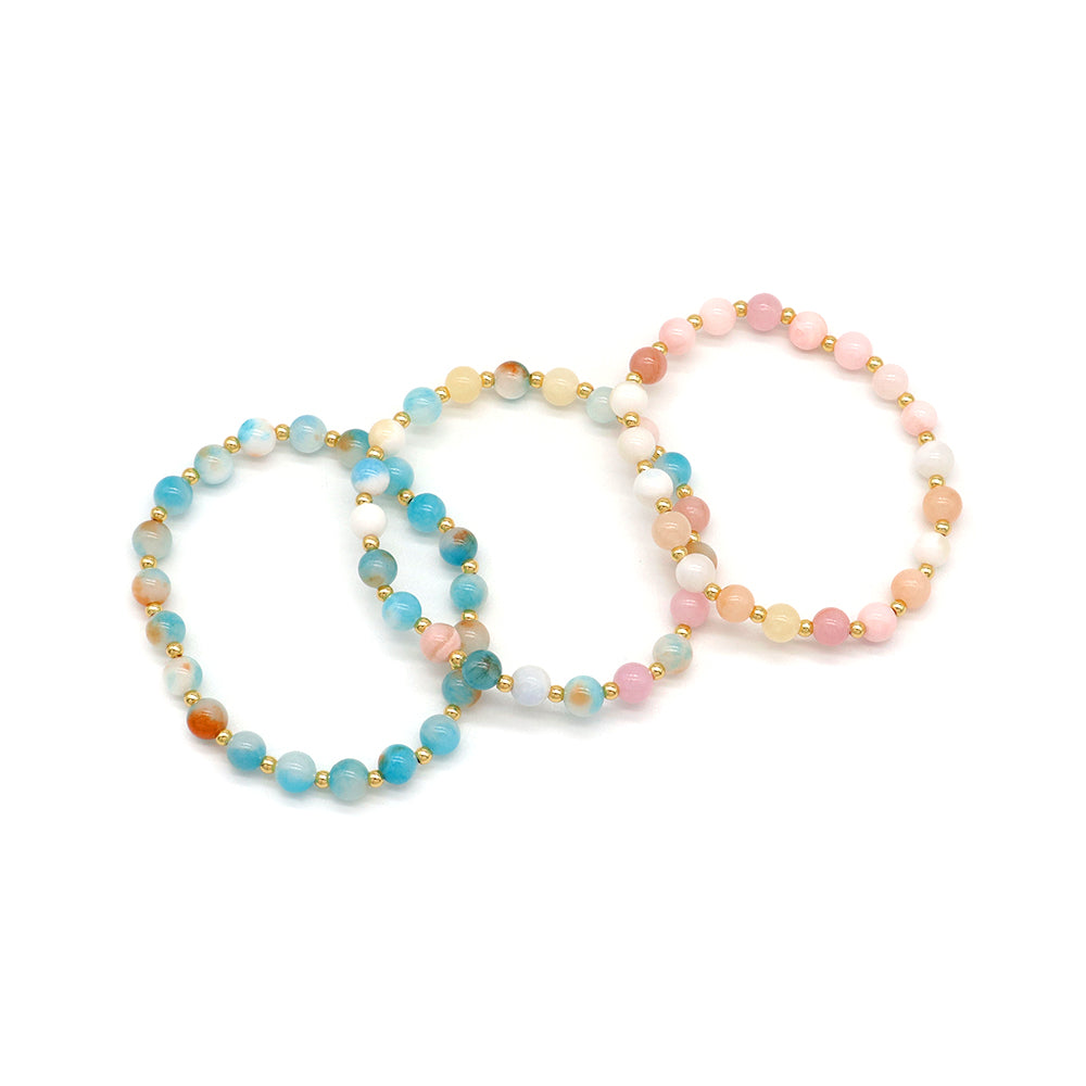 Handmade Customizable Natural Stone Beads Bracelet