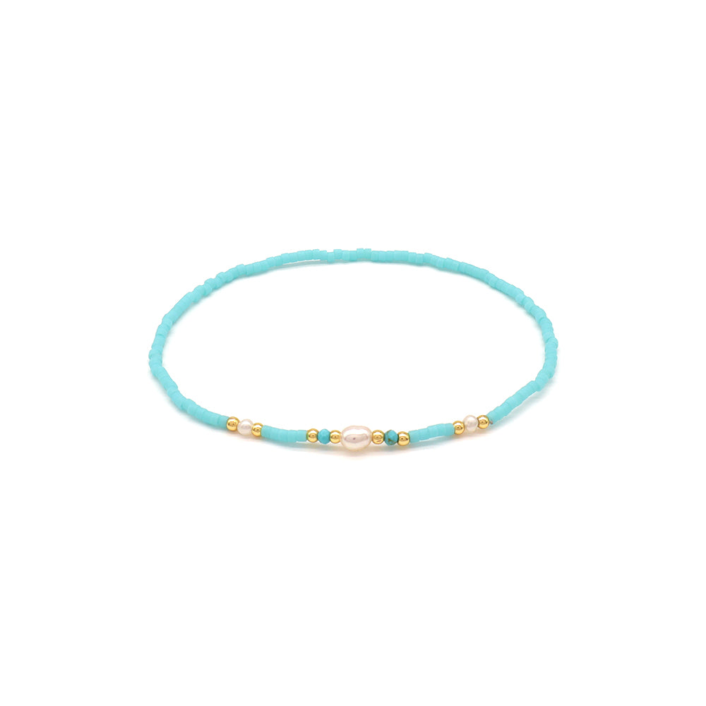 Handmade Customizable Natural Stone Miyuki Beads Bracelet With Fresh Water Pearl