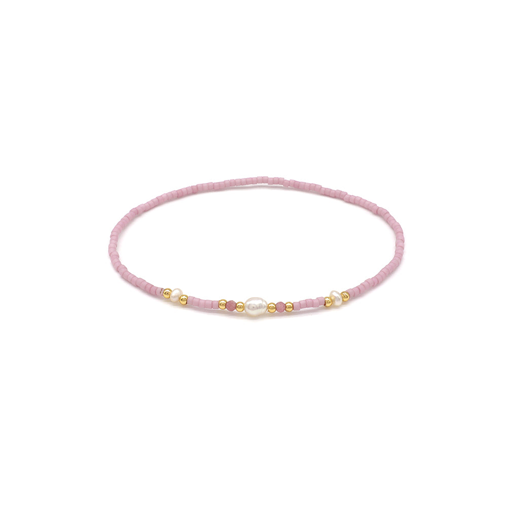 Handmade Customizable Natural Stone Miyuki Beads Bracelet With Fresh Water Pearl