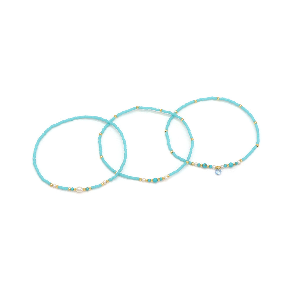 Handmade Customizable Natural Stone Miyuki Beads Bracelet With Fresh Water Pearl