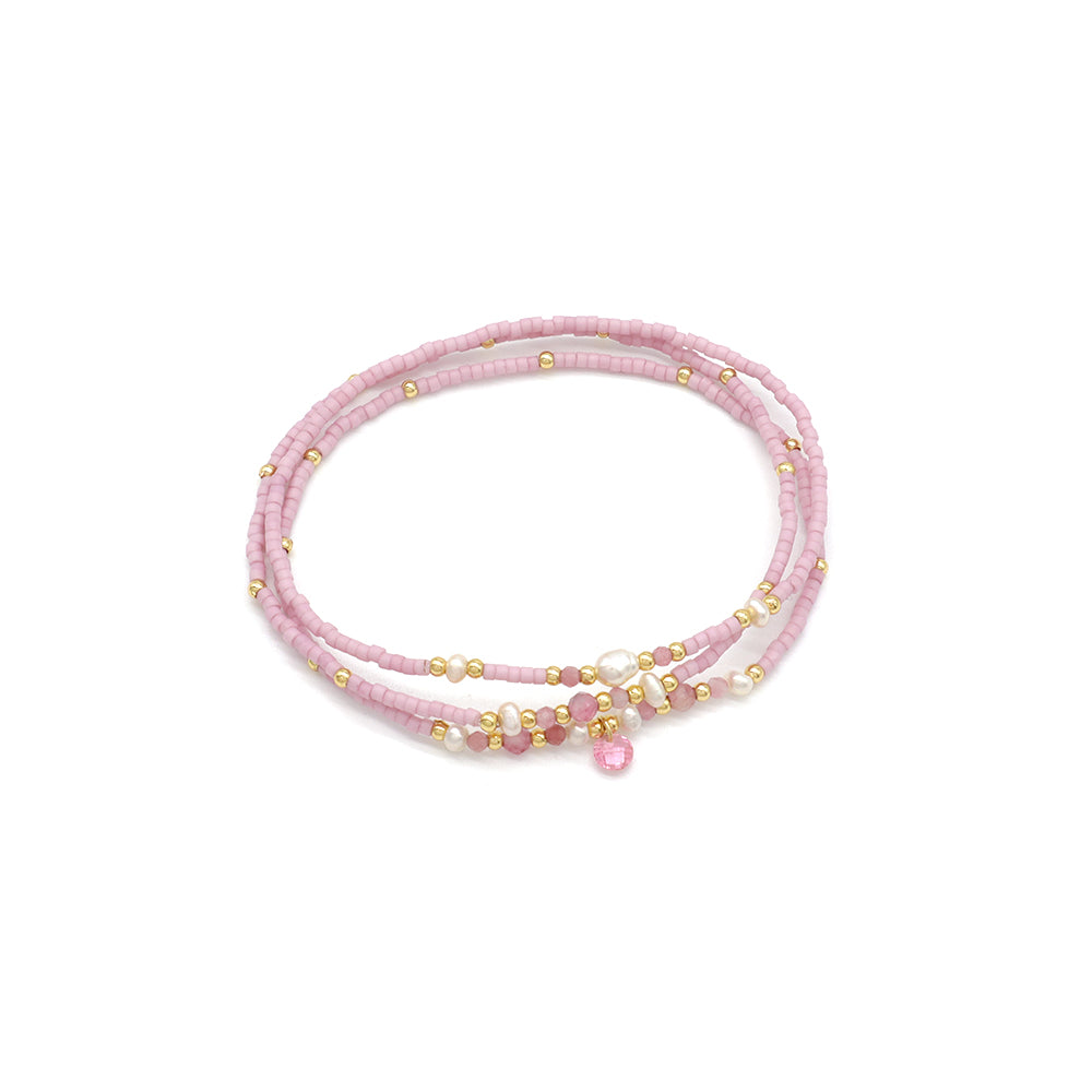 Handmade Customizable Natural Stone Miyuki Beads Bracelet With Fresh Water Pearl