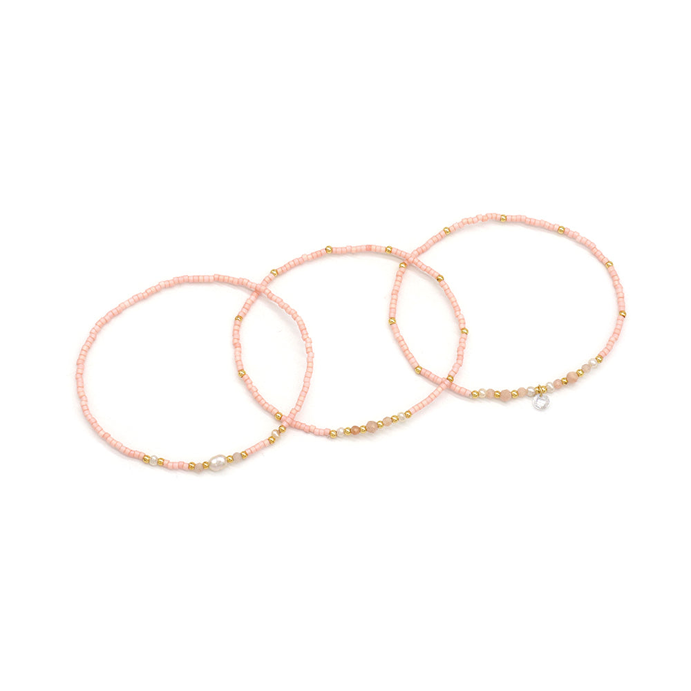 Handmade Customizable Natural Stone Miyuki Beads Bracelet With Fresh Water Pearl