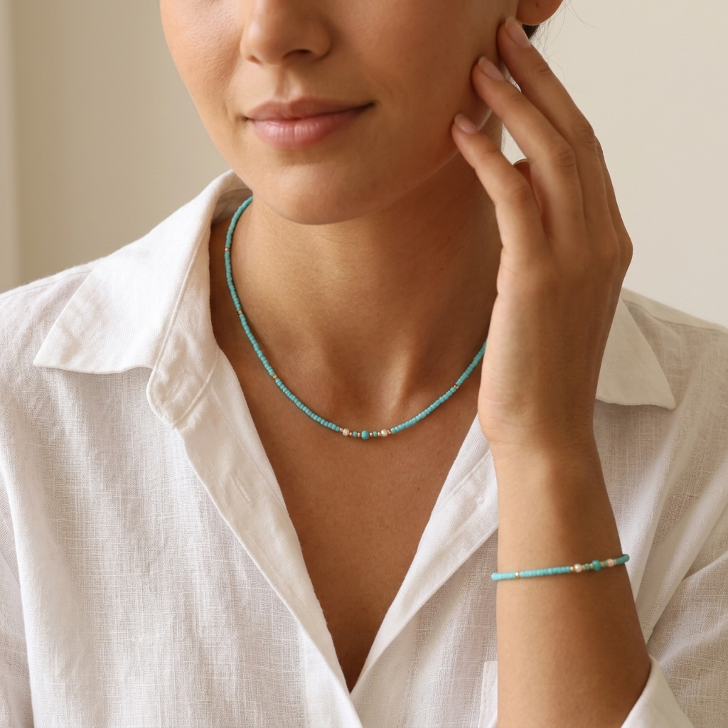 Handmade Customizable Miyuki Beads Necklace With Fresh Water Pearl