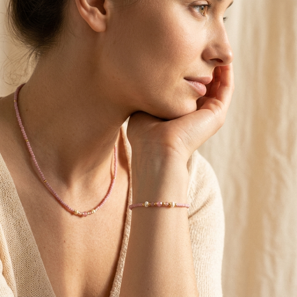 Handmade Customizable Miyuki Beads Necklace With Fresh Water Pearl