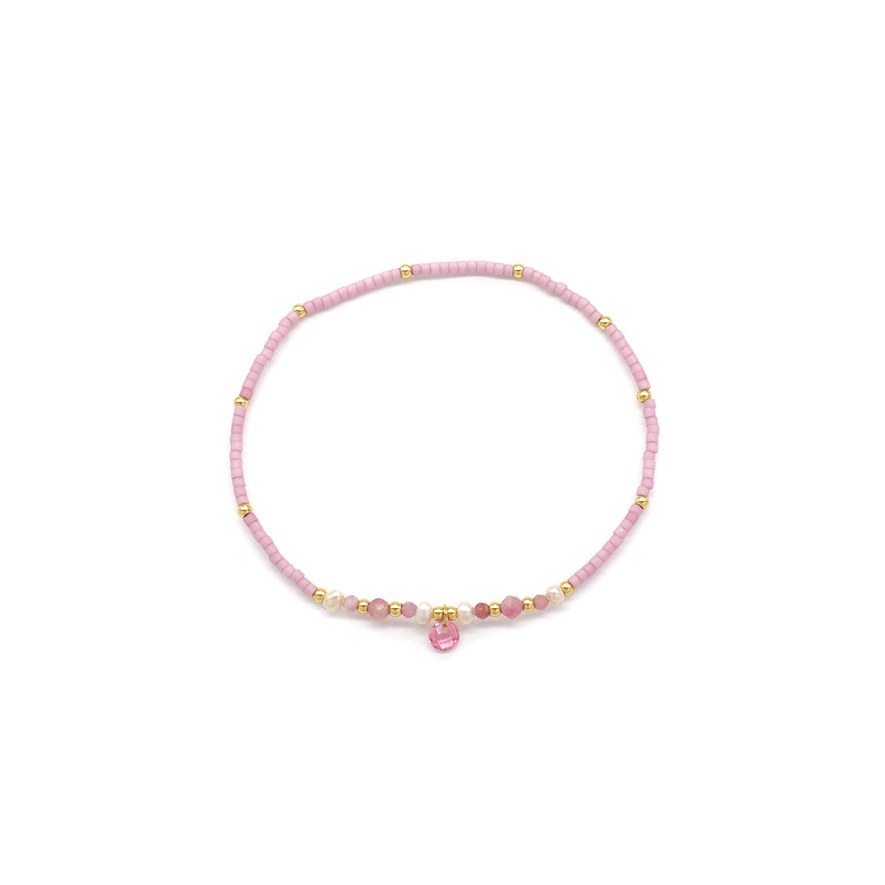 Handmade Customizable Natural Stone Miyuki Beads Bracelet With Fresh Water Pearl