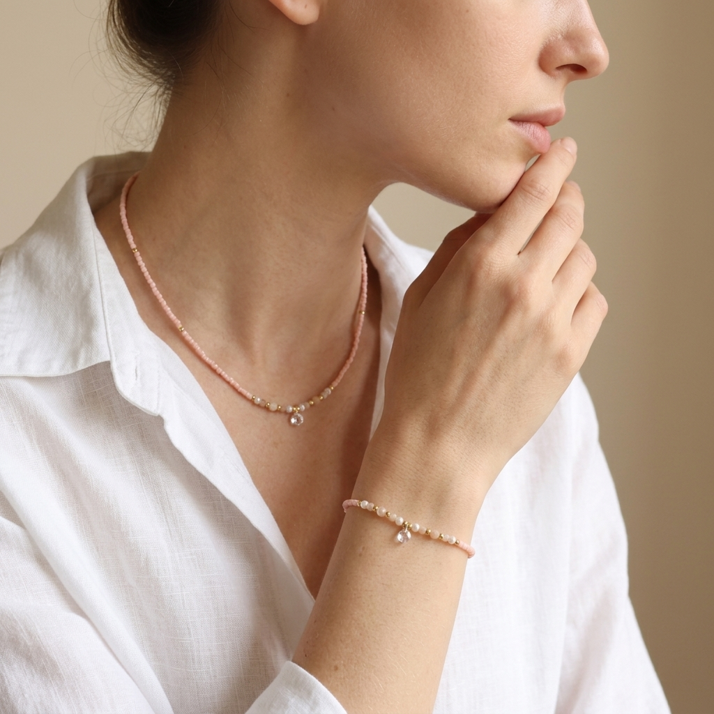 Handmade Customizable Miyuki Beads Necklace With Fresh Water Pearl