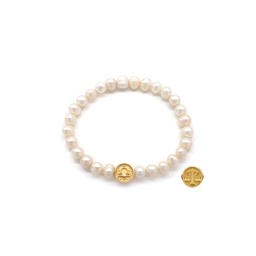 Handmade Customizable Fresh Water Pearl Bracelet With Stainless Steel Charm