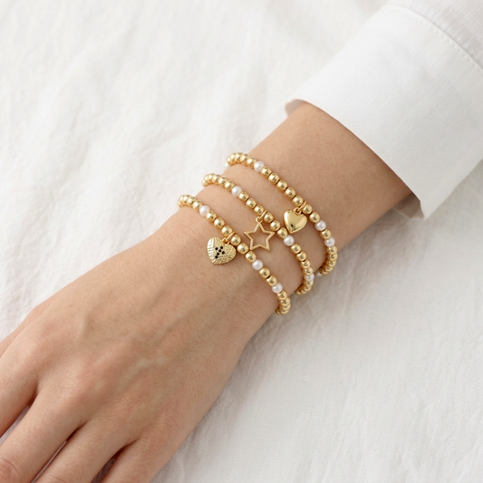 Handmade Customizable Brass Bracelet With Fresh Water Pearl
