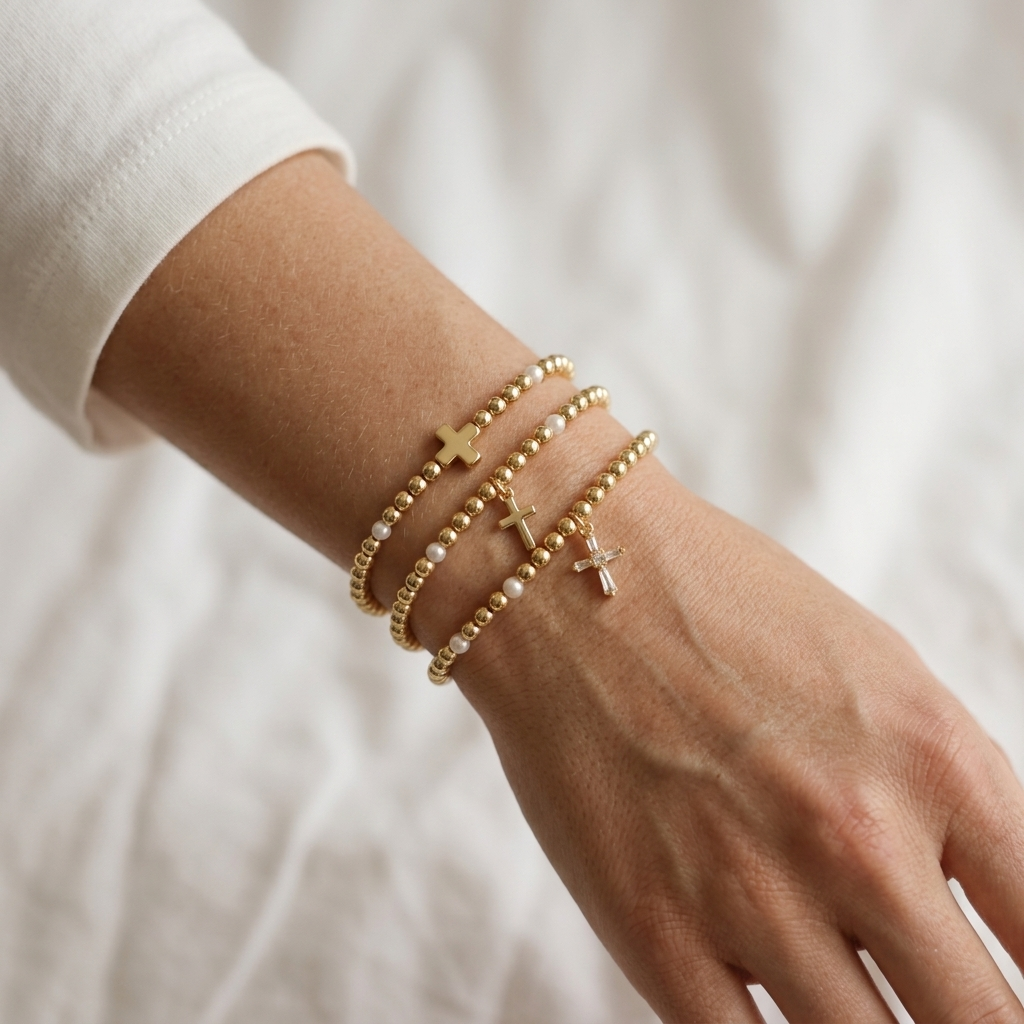 Handmade Customizable Brass Bracelet With Fresh Water Pearl