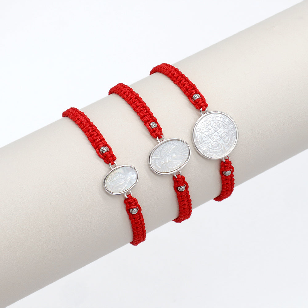 Handmade Customizable 925 silver Charm Bracelet With Cotton Wire