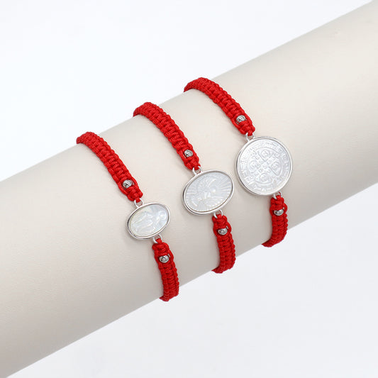 Handmade Customizable 925 silver Charm Bracelet With Cotton Wire