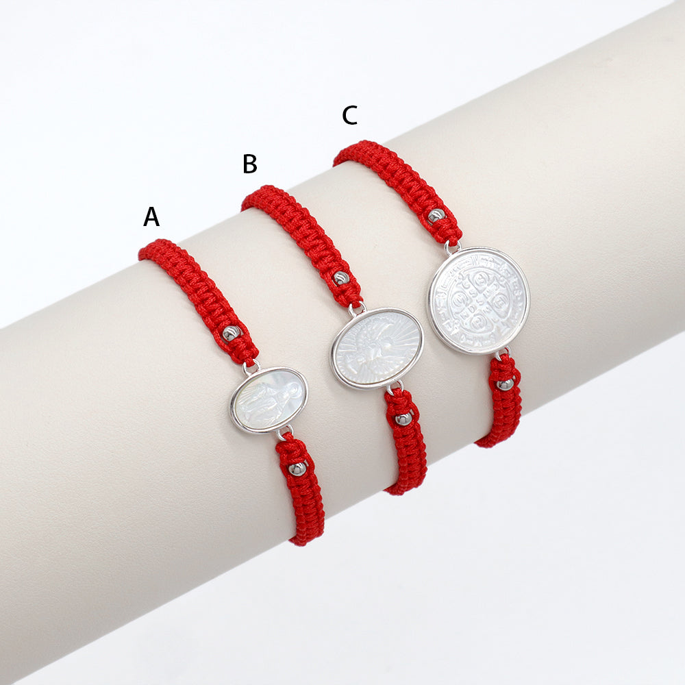 Handmade Customizable 925 silver Charm Bracelet With Cotton Wire