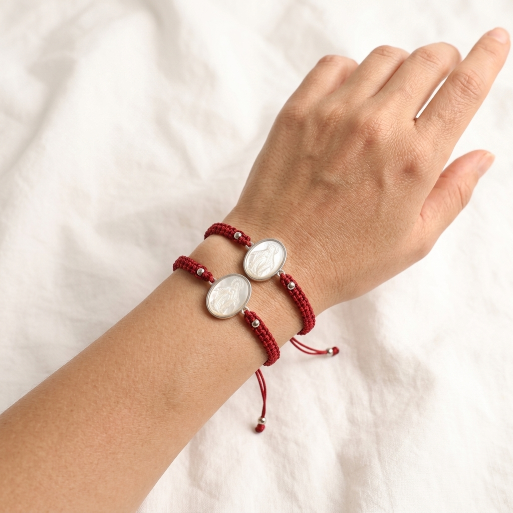 Handmade Customizable 925 silver Charm Bracelet With Cotton Wire
