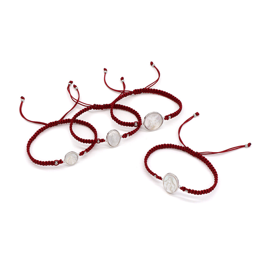 Handmade Customizable 925 silver Charm Bracelet With Cotton Wire