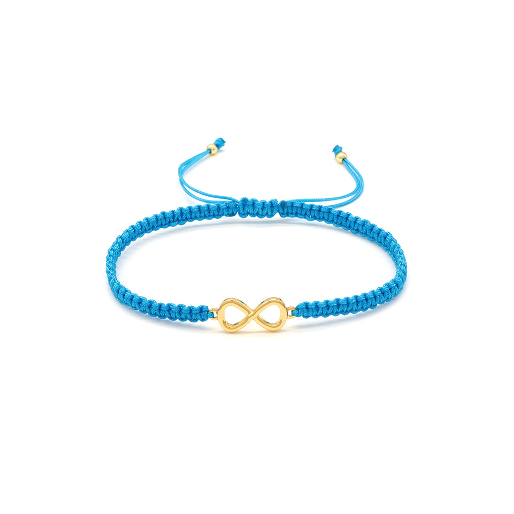 Handmade Customizable Brass Charm Bracelet With Cotton Wire